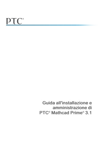 Guida All'installazione E Amministrazione Di PTC Mathcad Prime 3 - GMSL
