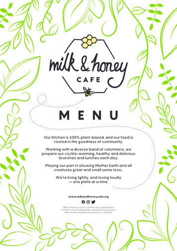 M&H FullMenu A4 Jan2022 AW - Milk And Honey Cafe