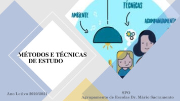 MÉTODOS E TÉCNICAS DE ESTUDO - Aemsacramento.edu.pt