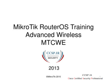 MikroTik RouterOS Training Advanced Wireless MTCWE