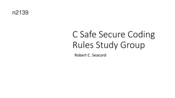 C Safe Secure Coding Rules Study Group - Open-std 