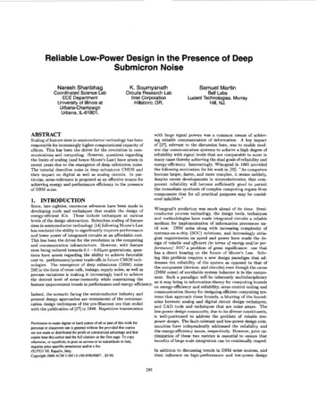 Reliable Low-Power Design In The Presence Of Deep Submicron Noise