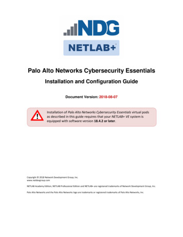 Palo Alto Networks Cybersecurity Essentials - Netdevgroup 