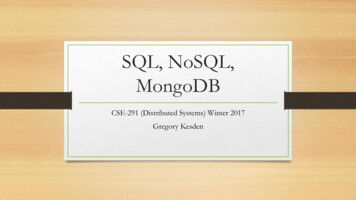 SQL, NoSQL, MongoDB