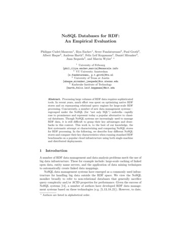 NoSQL Databases For RDF: An Empirical Evaluation - EXascale Infolab