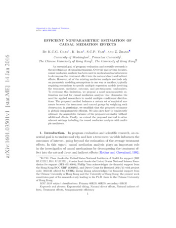 Efficient Nonparametric Estimation Of Causal Mediation Effects