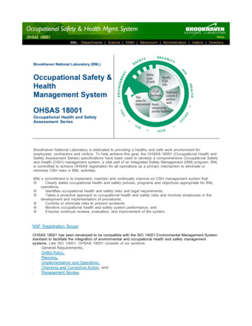 Occupational Safety & Health Management System OHSAS 18001 - Elsmar