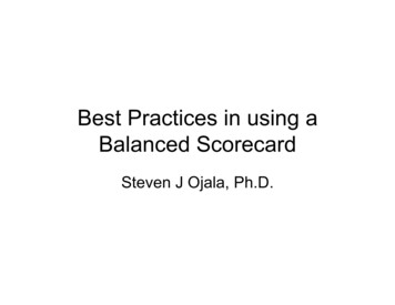 Best Practices In Using A Balanced Scorecard - Ehcca 