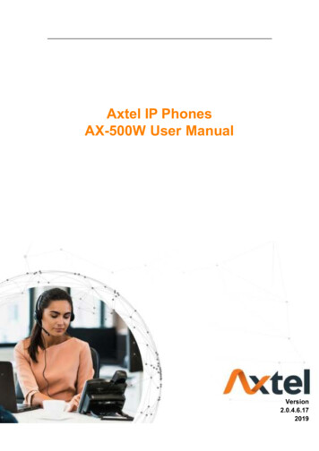 Axtel IP Phones AX-500W User Manual