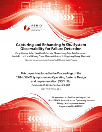 Capturing And Enhancing In Situ Observability For Failure Detection