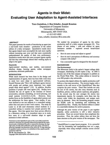 Agents In Their Midst: Evaluating User Adaptation To Agent-Assisted .