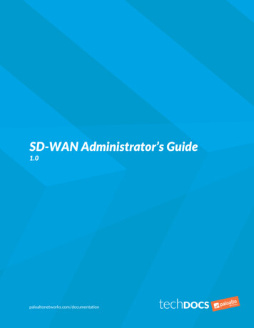 SD-WAN Administrator's Guide - Westcon-Comstor