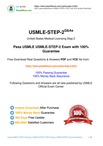 USMLE Pass4itsure USMLE-STEP-2 2022-08-16 By Mya 603