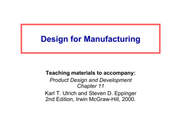 Design For Manufacturing - UniNa STiDuE