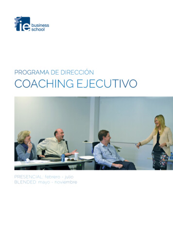 Programa De Dirección Coaching Ejecutivo - Ie