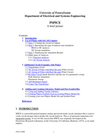 PSPICE A Brief Primer - University Of Pennsylvania