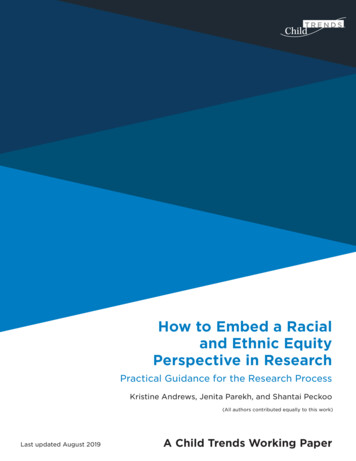 How To Embed A Racial And Ethnic Equity Perspective In Research