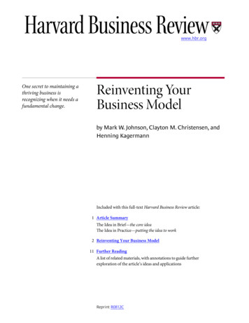Reinventing Your Business Model - محمدرضا شعبانعلی