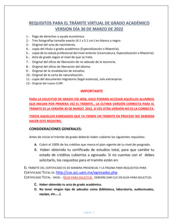 Requisitos Para El Trámite Virtual De Grado Académico Version Día 30 De .