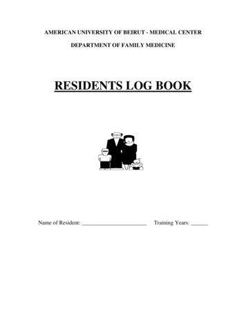Residents Log Book - Aubmc