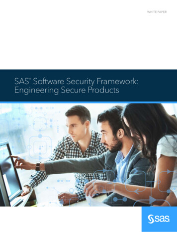 SAS Software Security Framework: Engineering Secure Products