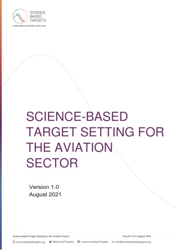 Science-based Target Setting For The Aviation Sector
