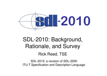 SDL-2010: Background, Rationale, And Survey - PragmaDev Studio