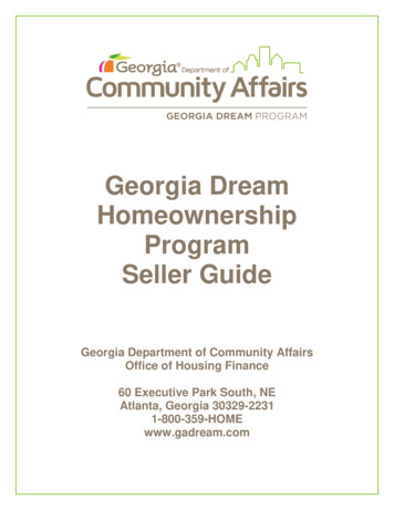 Georgia Dream Homeownership Program Seller Guide