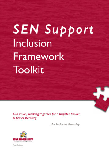 SEN Support: Inclusion Framework Toolkit - Barnsley
