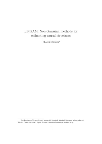 LiNGAM: Non-Gaussian Methods For Estimating Causal Structures - Osaka U
