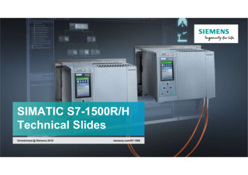 SIMATIC S7-1500R/H Technical Slides - Siemens