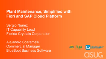Plant Maintenance, Simplified With Fiori And SAP Cloud Platform