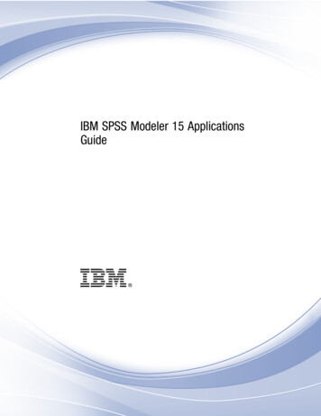 IBM SPSS Modeler 15 Applications Guide