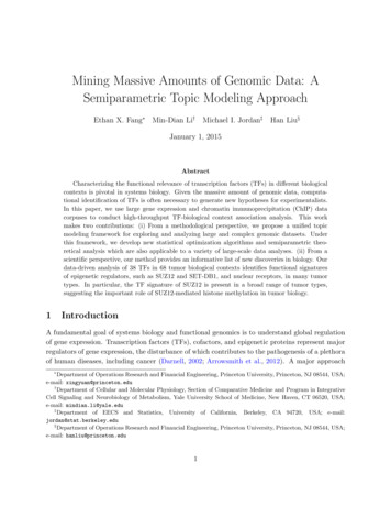 Mining Massive Amounts Of Genomic Data: A Semiparametric Topic Modeling .
