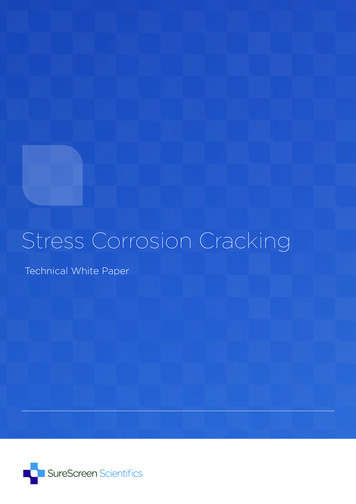 Stress Corrosion Cracking - SureScreen Scientifics