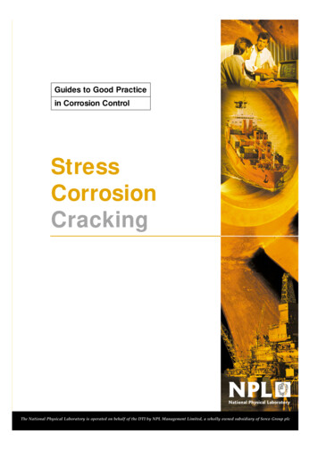 Stress Corrosion Cracking - The International Institute Of Marine .