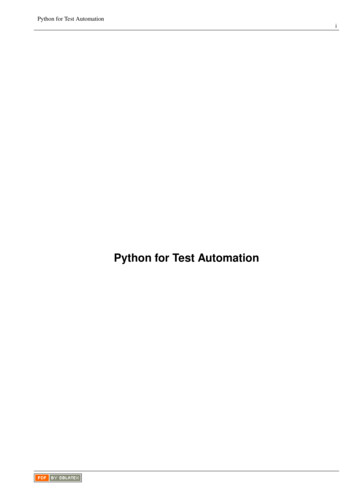 Python For Test Automation - Simeonfranklin 