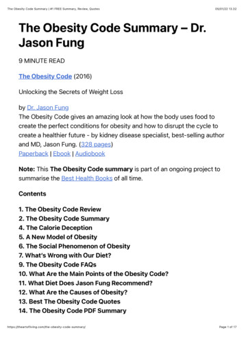 The Obesity Code PDF Summary - The Art Of Living