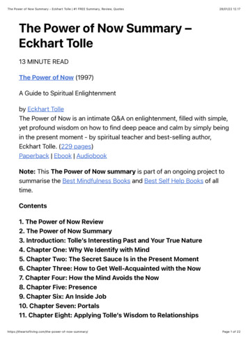 The Power Of Now PDF Summary - The Art Of Living