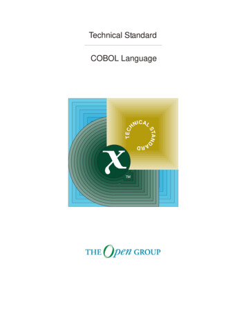 Technical Standard COBOL Language - The Open Group