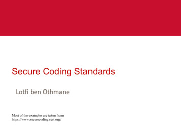 Secure Coding Standards - Iowa State University
