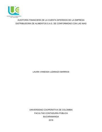 Auditoría Financiera De La Cuenta Diferidos De La Empresa . - Ucc