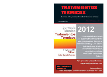 TRATAMIENTOS TERMICOS La Revista De Los Profesionales De Los .