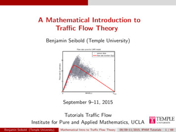 A Mathematical Introduction To Traffic Flow Theory
