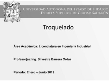 Troquelado - Universidad Autónoma Del Estado De Hidalgo