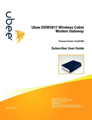 Ubee DDW3611 Wireless Cable Modem Gateway - AH Tech Solutions Corp.