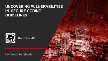 UNCOVERING VULNERABILITIES IN SECURE CODING GUIDELINES - DeepSec
