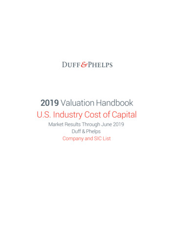 2019 Valuation Handbook - U.S. Industry Cost Of Capital