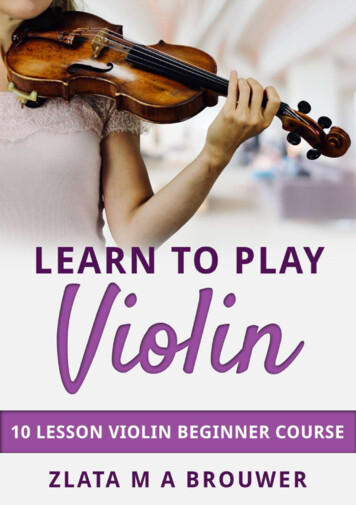 Violin Beginner Course Book - Violin Lounge