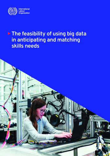 The Feasibility Of Using Big Data In Anticipating And Matching Skills Needs